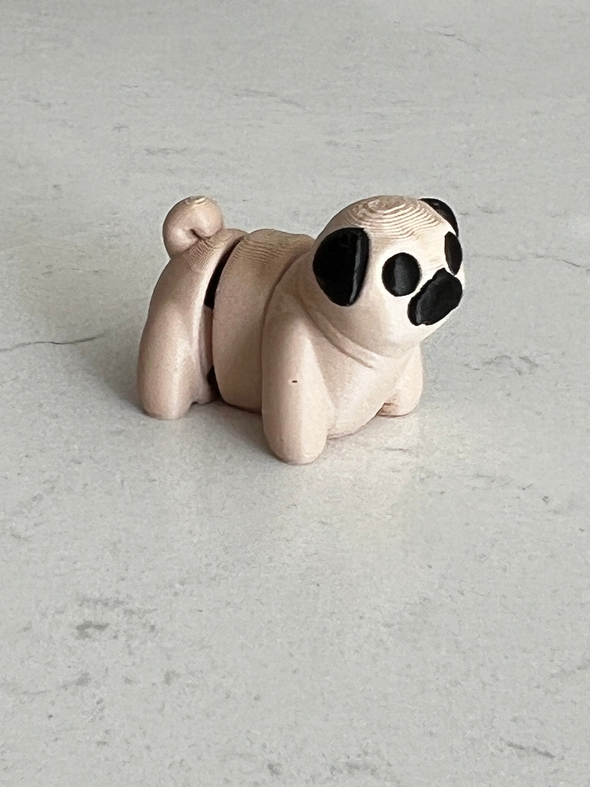 Adorable 3D Printed Micro Pug Dog