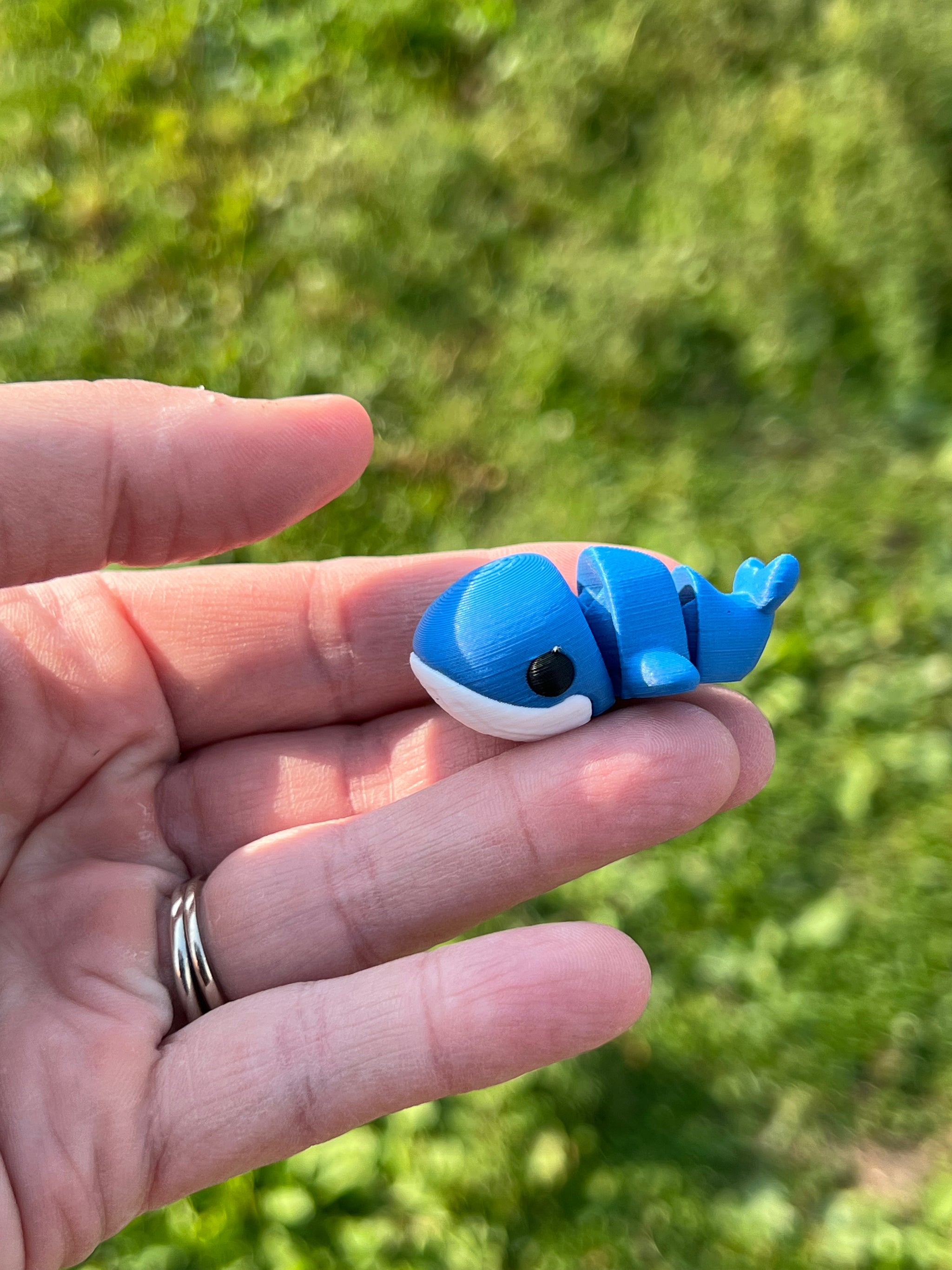 Micro Blue Whale - 3D Printed Toy