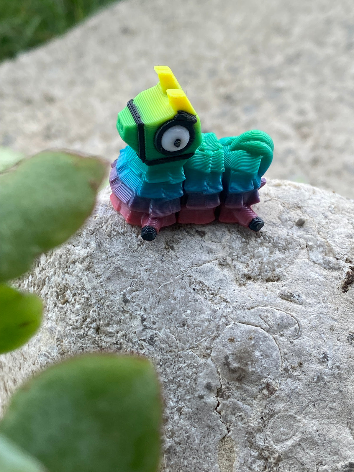 Micro Colorful Llama Figurine