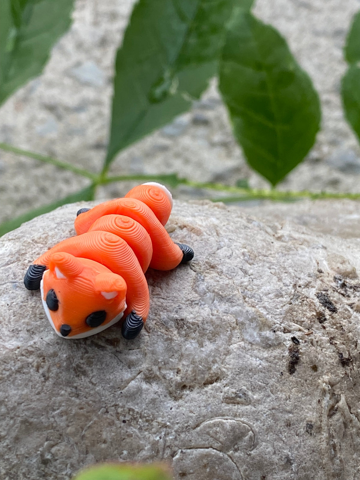 Playful Micro 3D Printed Fox Figurine: