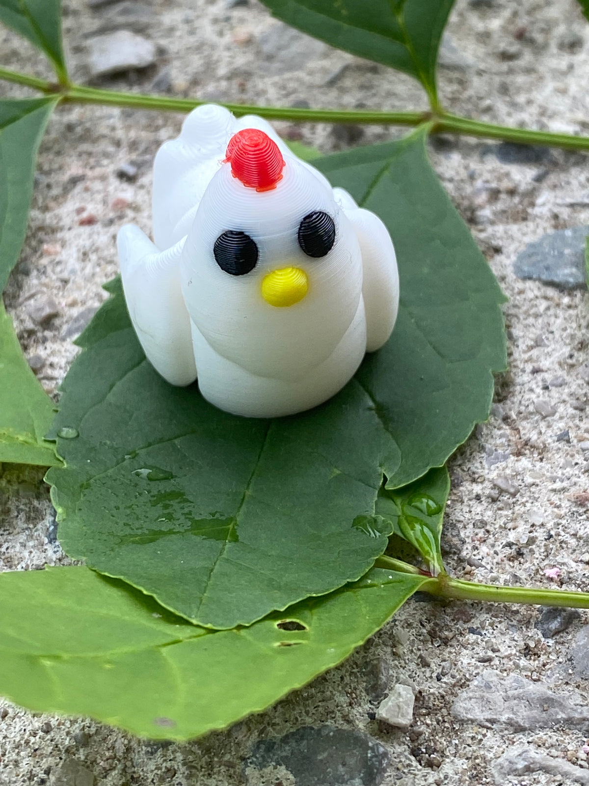 Charming 3D Printed Micro Chicken Figurine