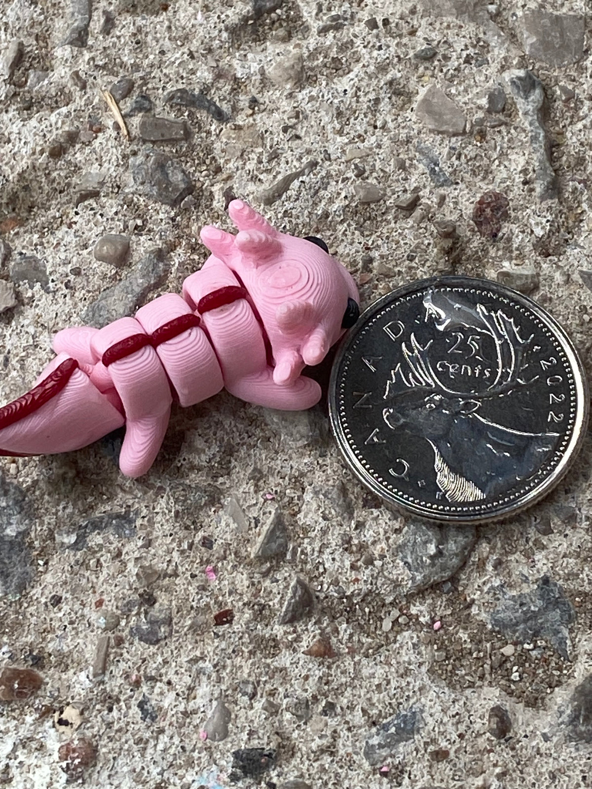 Enchanting 3D Printed Micro Axolotl Figurine